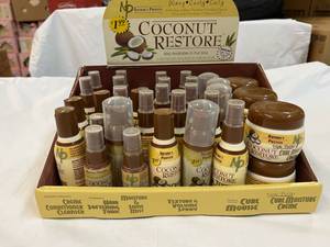 Coconut Restore Hair Product Sample Box of 6 Different Products-37 total