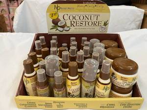 Coconut Restore Hair Product Sample Box of 6 Different Products-37 total