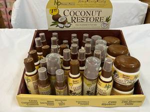 Coconut Restore Hair Product Sample Box of 6 Different Products-37 total
