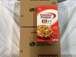 2x 8-9oz Boxes Post Premier Protein Cereal