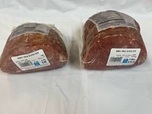 F. 2.71lb & 1.76lb Smithfield Honey Cured Sliced Ham