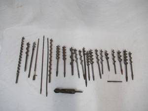lot 13 image: Lot of Vintage Drill bits, auger bits, extensions