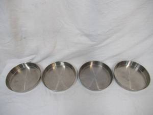 lot 16 image: Lot of 4 Stainless Steel Baking Pans