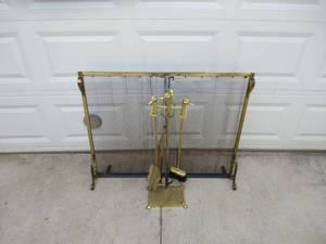 lot 33 image: Fireplace Screen and Fireplace Tools
