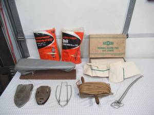 lot 44 image: Lot of Vintage Ironing Board and Miscellaneous sewing items