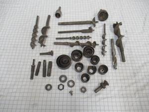 lot 45 image: Vintage Lot of assorted drill bits auger tools
