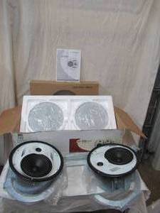 lot 53 image: New Ceiling Monitor Speakers. EAW CIS400 White. (NEW IN BOX)