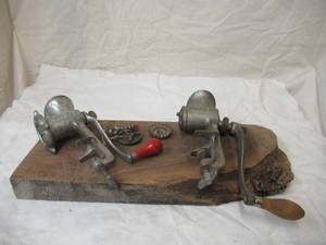 lot 63 image: 2 Vintage Meat Grinders