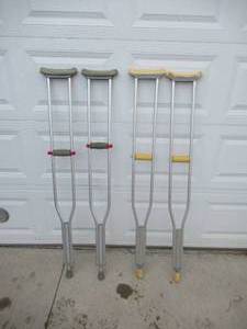 lot 76 image: 2 Sets of Crutches