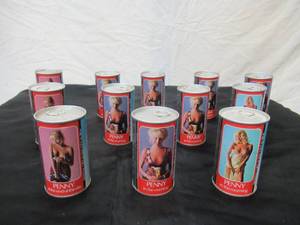 lot 90 image: Vintage Tennents Lager Beer Cans - Penny Pin up Girl.