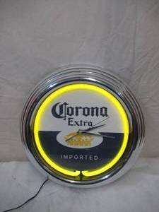 lot 94 image: Light up Corona Beer Wall Clock