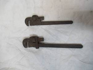 lot 99 image: Lot of 2 Vintage Pipe Wrenches.Traedent