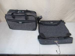 lot 176 image: Like New, 2 -piece J. C. Penny Jaquar Luggage Set 1 Bag and1Garment Hanging Bag