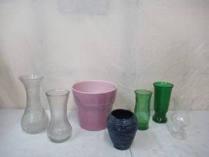 lot 182 image: Lot of Various Vases and a Ceramic Flower Planter