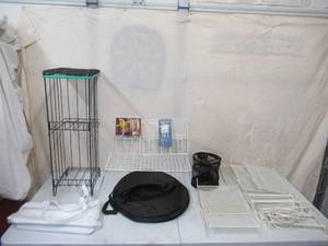 lot 185 image: Lot of various shelving organizers