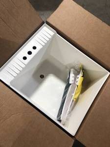 MUSTEE Utilatub 20 in. x 24 in. Structural Thermoplastic Wall-Mount Utility Tub in White Customer Returns See Pictures