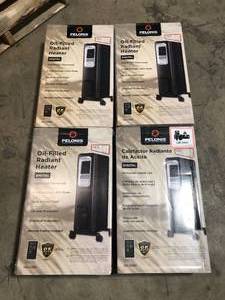 Lot of Pelonis 1,500-Watt Digital Electric Oil-Filled Radiant Portable Space Heater