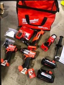 Milwaukee M18 FUEL 4-Tool Combo Kit 3698-24MT Customer Returns See Pictures