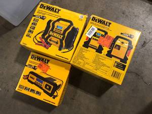 Lot of Assorted of Dewalt Jumper Boxes and charger Customer Returns See Pictures