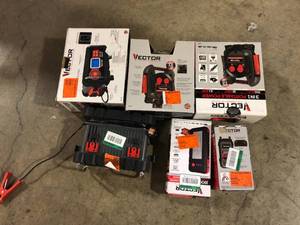 Lot of Vector charger, Jumpers and more Costumer returns See Pics