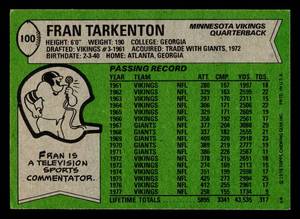 1978 Topps Fran Tarkenton #100