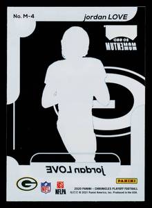 2020 Playoff Momentum SSD Jordan Love Rookie Card #4