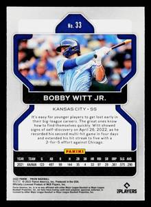 2022 Prizm Bobby Witt Jr. Rookie Card #33