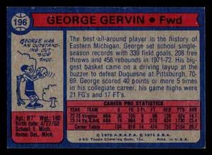 1974 Topps George Gervin #196