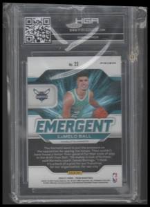 HGA 9.5 Gem Mint 2020 Prizm Emergent Green LaMelo Ball Rookie Card #23