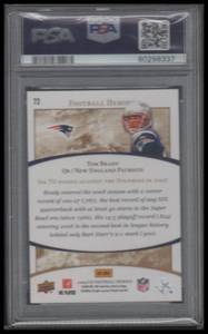 PSA 8 2009 U.D. Heroes Tom Brady #72