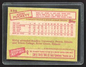 1985 Topps Kirby Puckett Rookie Card #536