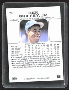 1990 Leaf Ken Griffey Jr. #245 1st Leaf Card