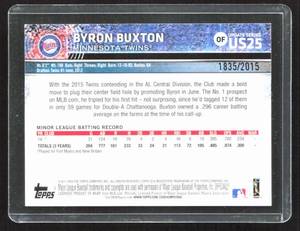 2015 Topps Update Gold Byron Buxton Rookie Card Serial #18352015