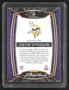 2020 Select Club Level Justin Jefferson Rookie Card #261