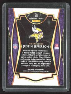 2020 Select Premier Level Justin Jefferson Rookie Card #161
