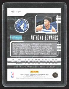 2020 Playbook Aqua Parallel Anthony Edwards Rookie Card #167