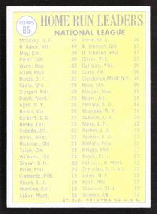 1970 Topps Home Run Leaders - Hank Aaron, Willie McCovey and Lee May #65