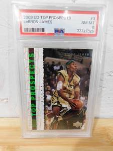 PSA 8 2003 UD Top Prospects LeBron James Rookie #3