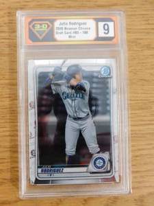 3-D Grading 9 Mint 2020 Bowman Chrome Draft Julio Rodriguez Rookie Card #188