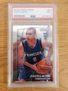 PSA 9 Mint 2014 Prizm Zach Lavine Rookie Card #262