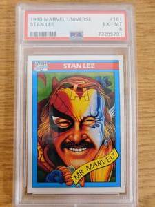 PSA 6 1990 Marvel Universe Stan Lee Rookie Card #161