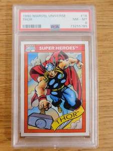 PSA 8 1990 Marvel Universe Thor Rookie Card #18