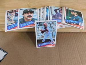 1985 Topps Baseball Minnesota Twins Complete Team Set - Kirby Puckett Rookie
