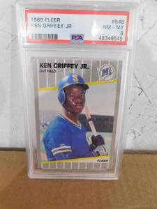 PSA 8 1989 Fleer Ken Griffey Jr. Rookie Card #548