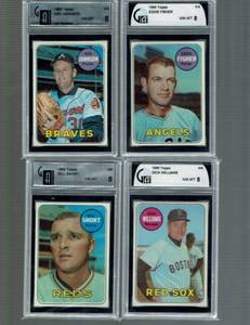 (5) GAI Graded 1969 Topps Baseball Cards LK