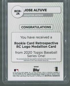 2020 Topps Commemorative Medallion Rookie Jose Altuve