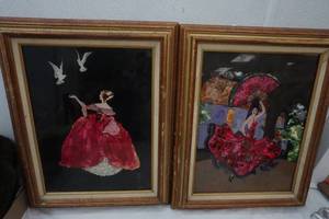 lot 1 image: 2-Art Deco Foil Pictures