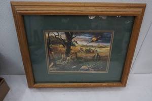 lot 5 image: Charles Freitag Pheasants Flying in the Field