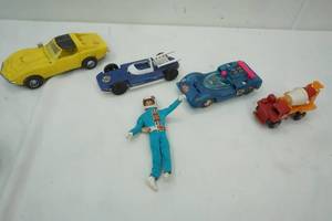 lot 60 image: Vintage Plastic Cars, Evil Knievel Figure