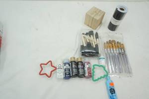 lot 86 image: Craft Paints & Brushes